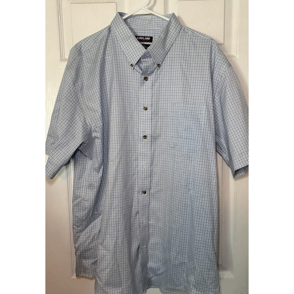 Kirkland Signature Short Sleeve Button-Down Shirt New With Tags Size XXL